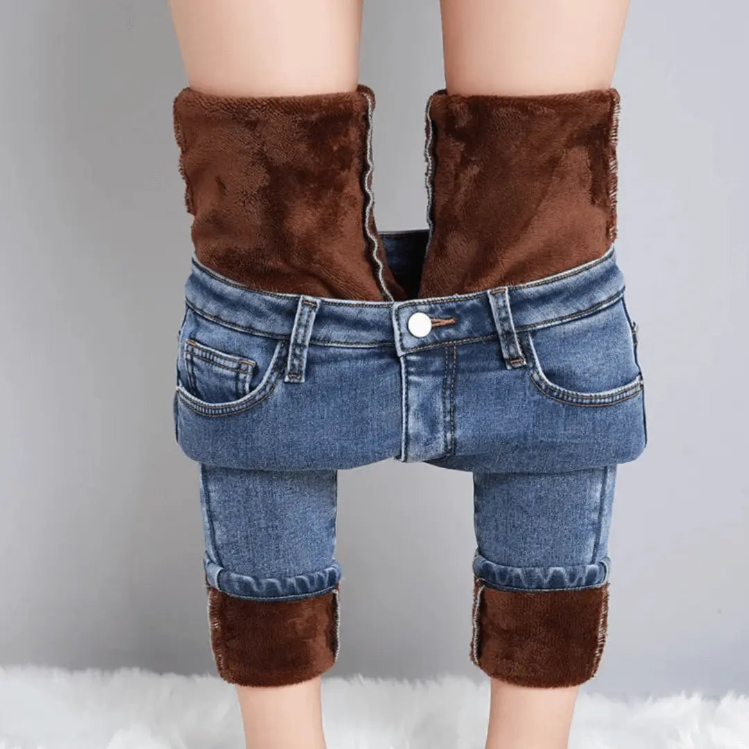 ChicWarmth - Termojeans for Kvinner for Komfort og Stil Motelys