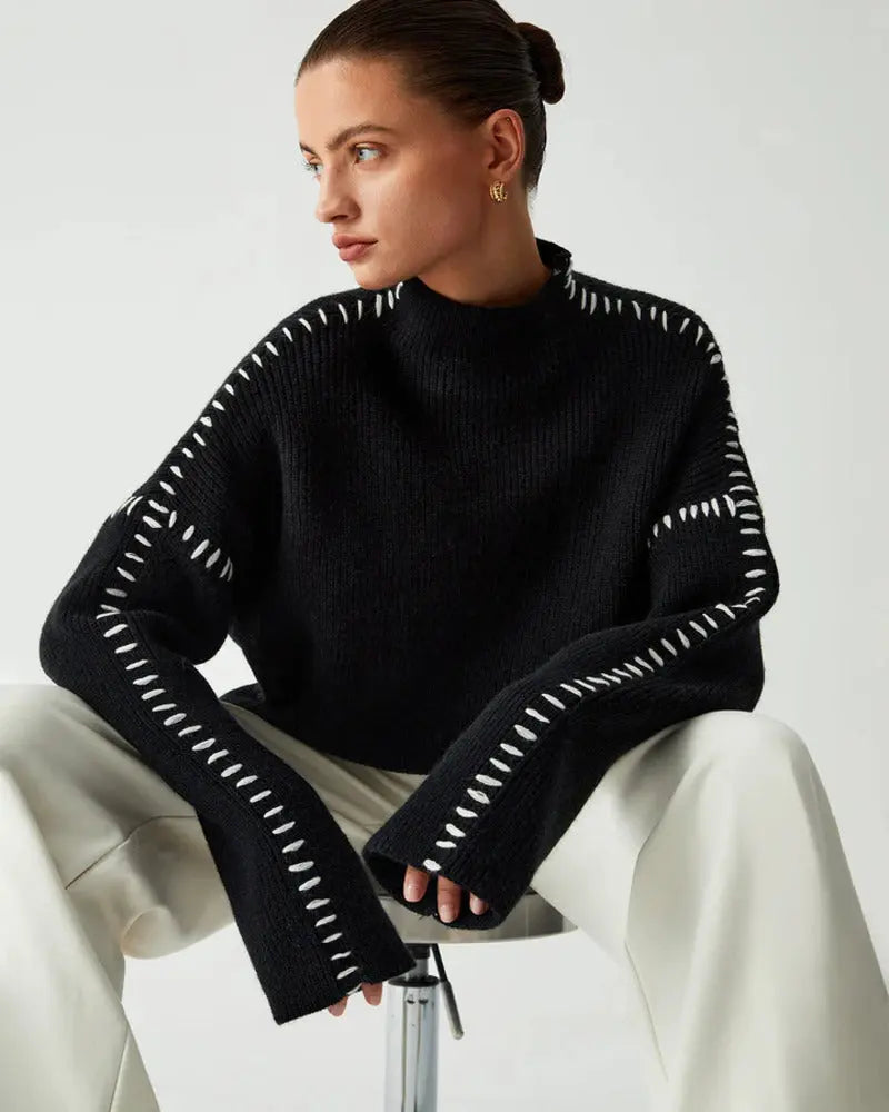 KnitFusion - Strikket Genser med Patchworkmønster for Unik Stil Motelys