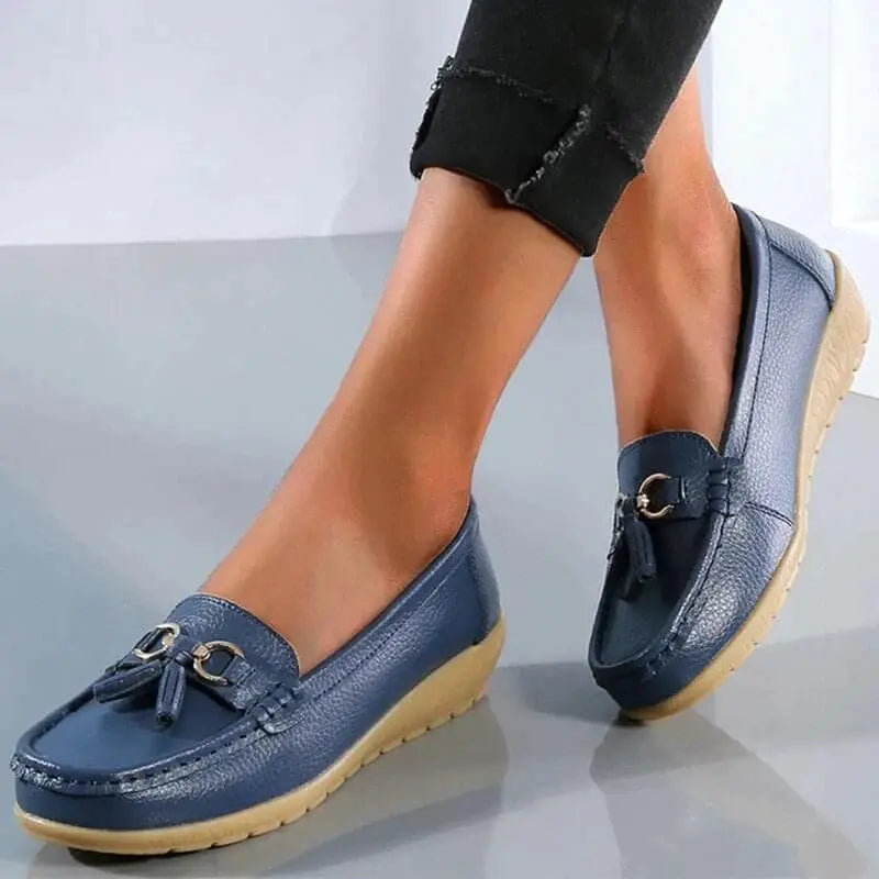 Ergonomiske loafers i skinn Motelys