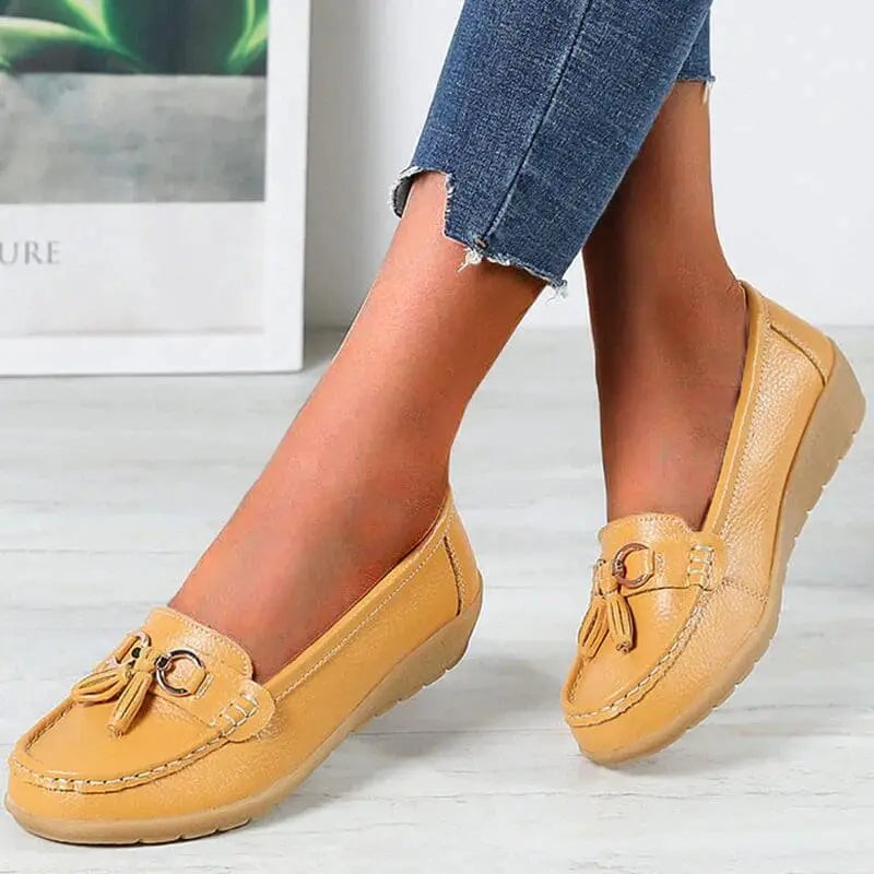 Ergonomiske loafers i skinn Motelys