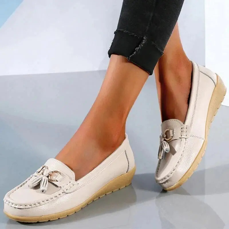 Ergonomiske loafers i skinn Motelys