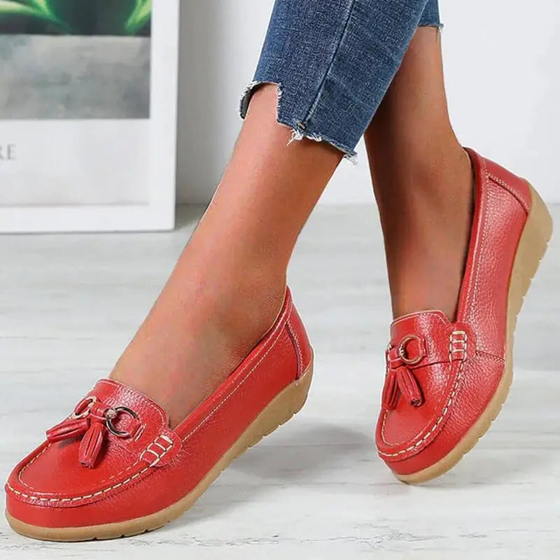 Ergonomiske loafers i skinn Motelys