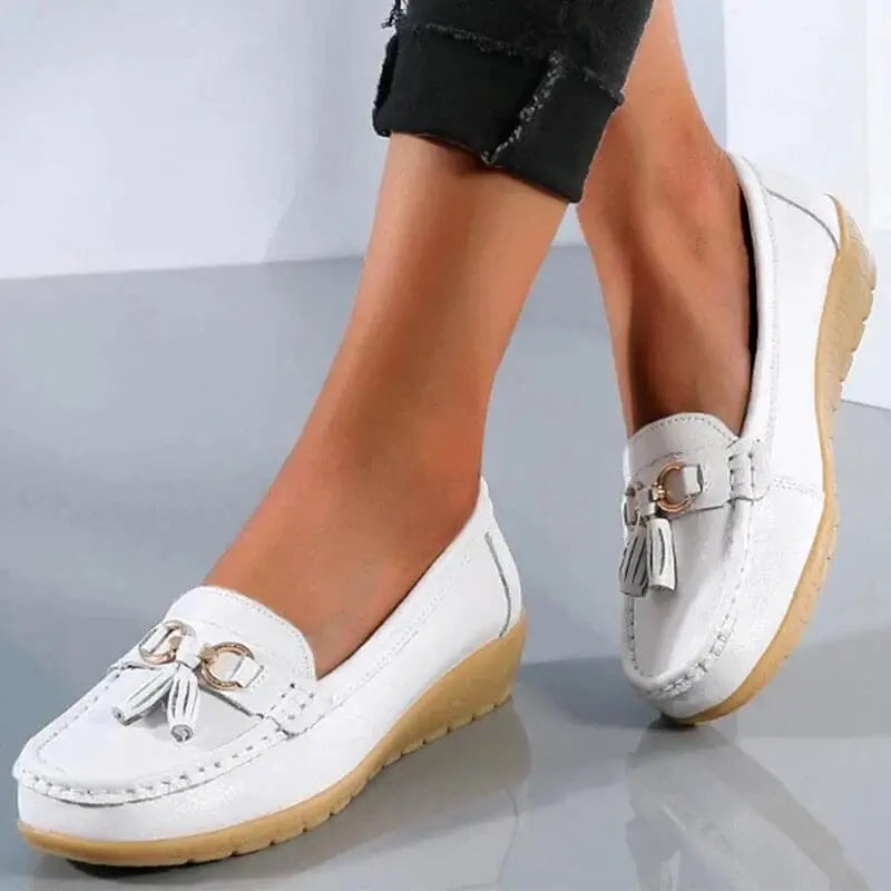 Ergonomiske loafers i skinn Motelys
