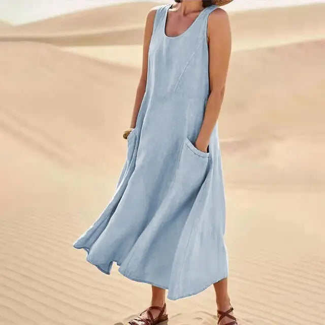 StyleVista - Elegant Lang Sommer Kjole For Solfylte Dager Motelys