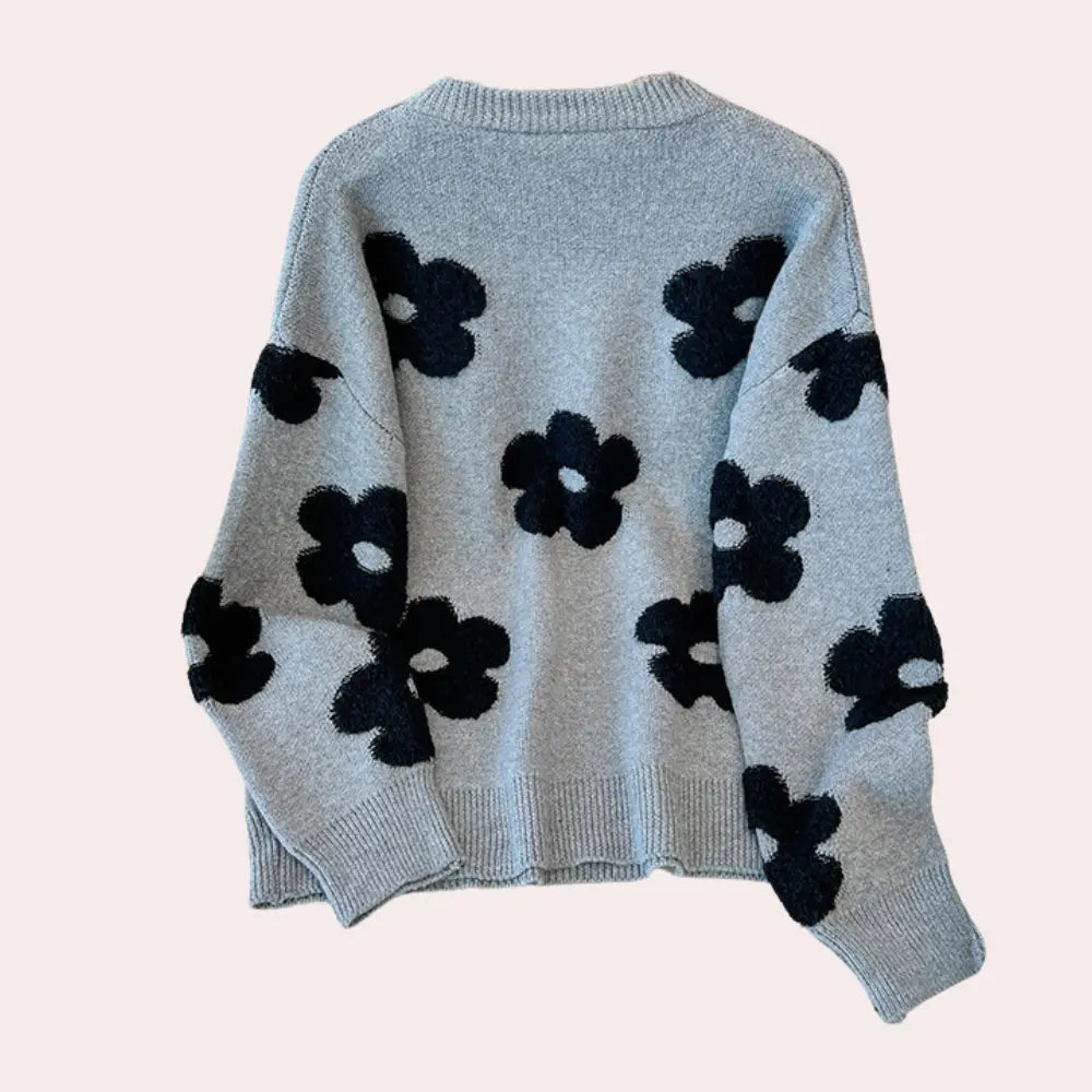 KnitComfort - Myk Strikket Damegenser for Stilfull Hverdag Motelys