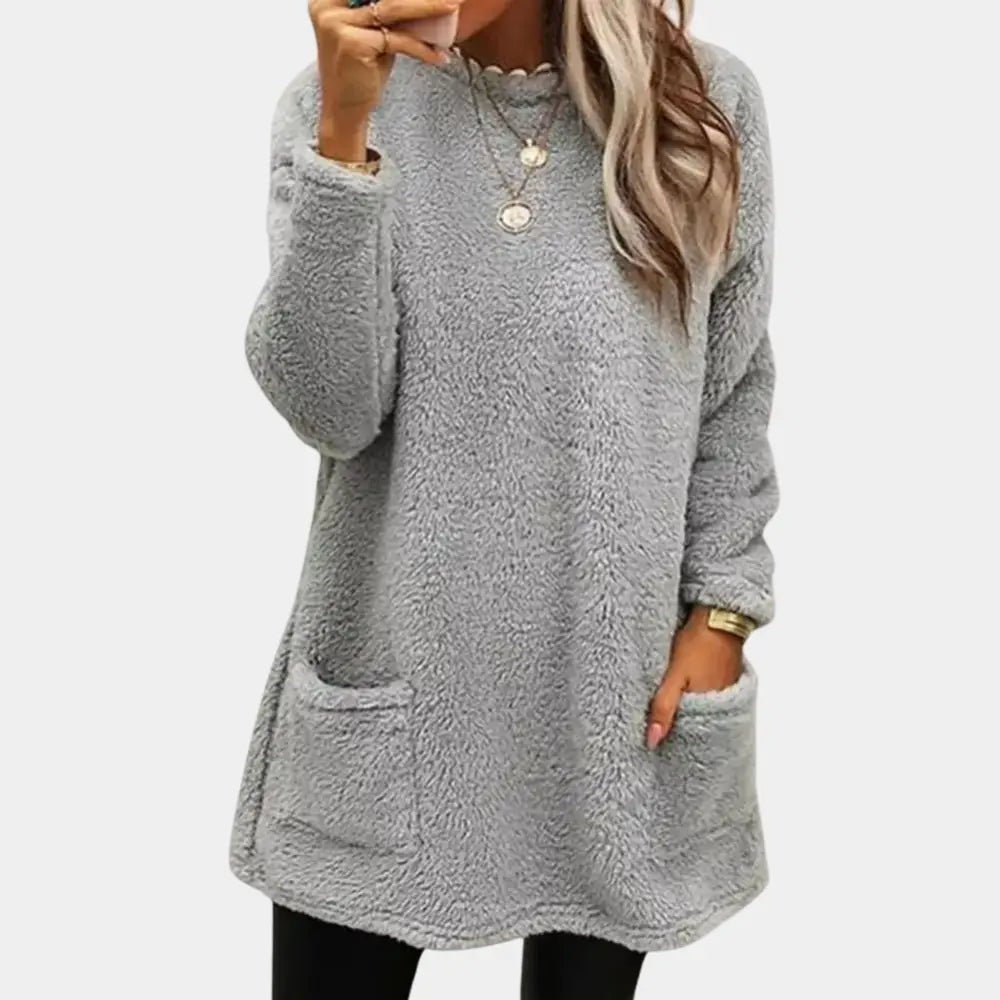 CozyVibe - Myk Damegenser for Hverdagens Komfort og Stil Motelys