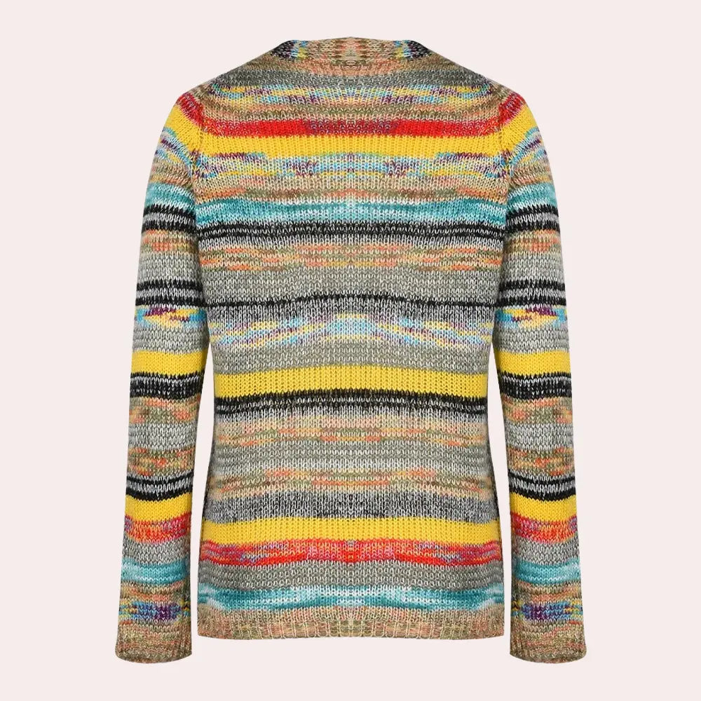 Fargerik V-hals cardigan Motelys