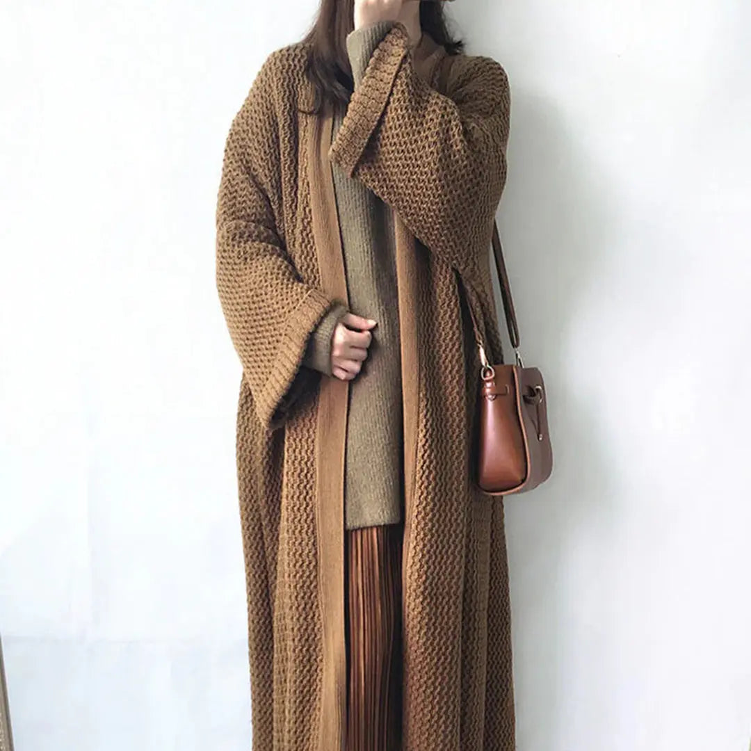 ChicCover - Elegant Cardigan for Kvinner i Varme Farger Motelys