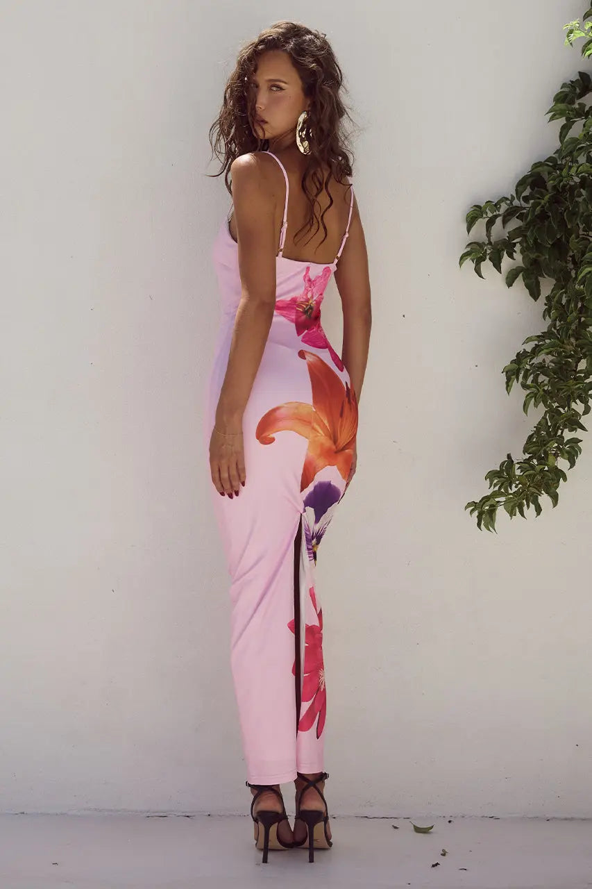 FloralChic - Blomstret Kjole for Sommerlige Anledninger Motelys