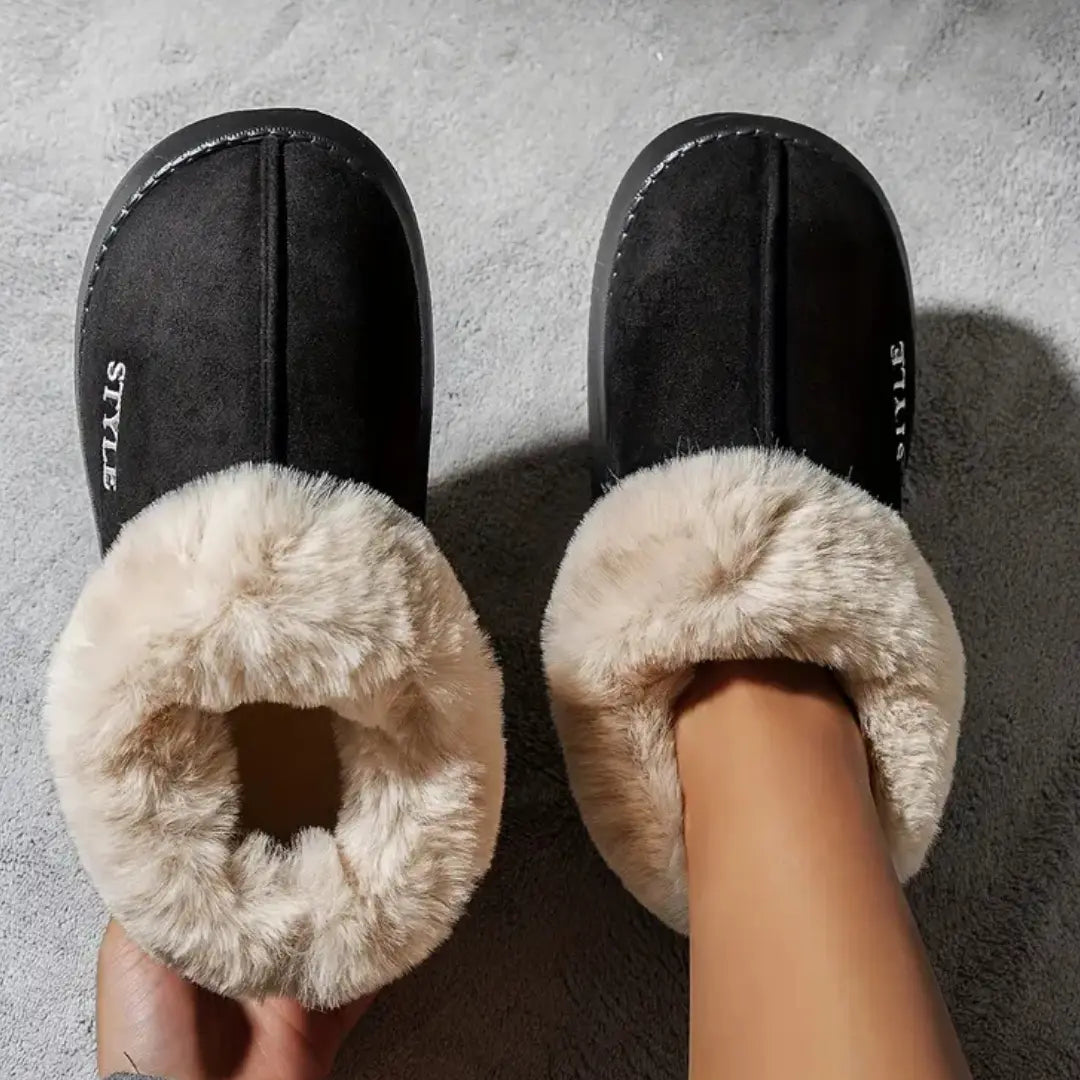 Dame Minimalistiske Vinter Bootslippers - Varme, Myke Innendørssko Motelys