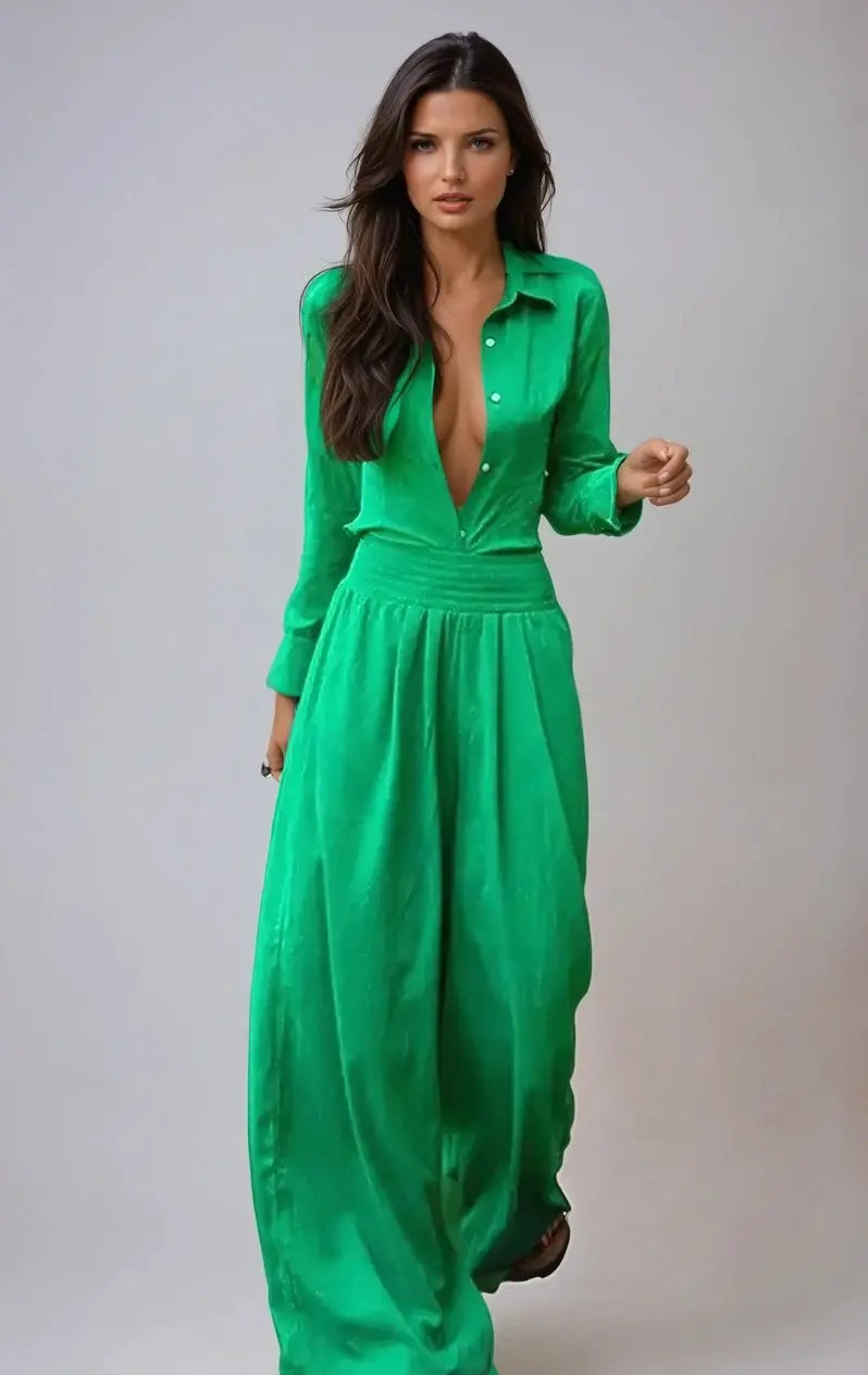 TrendyVibe - Retro Mote Jumpsuit for Unik Stil og Komfort Motelys