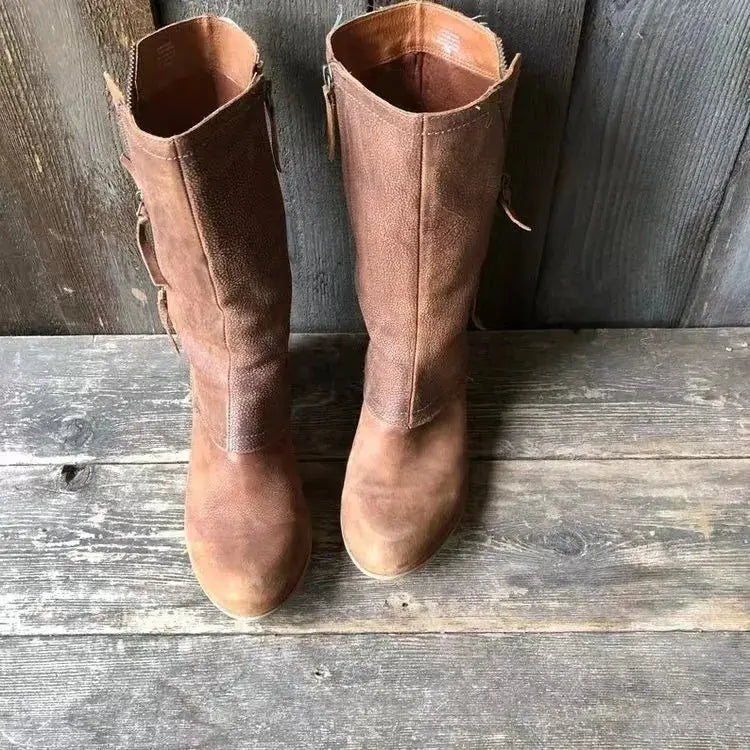 Cowboystøvler med glidelås for kvinner Motelys