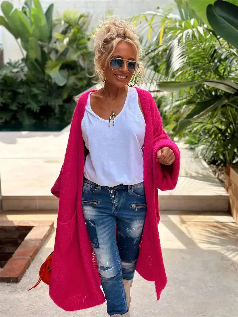 BohoVibe - Lang Cardigan i Hippiestil for Unik Uttrykk Motelys