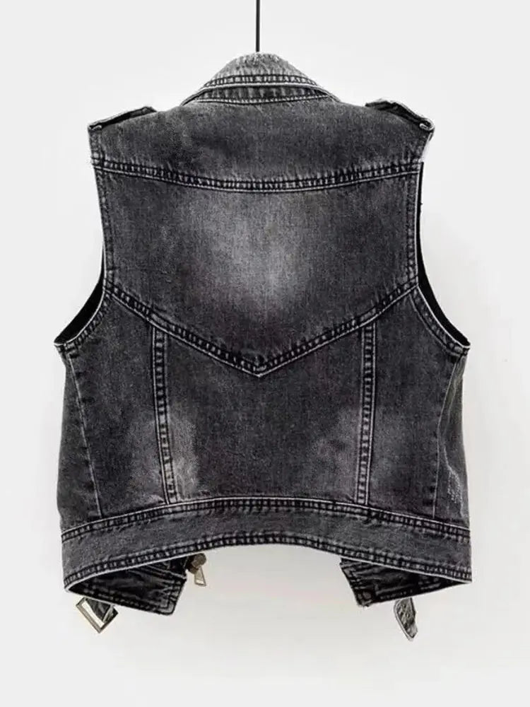Denimvest for damer Motelys