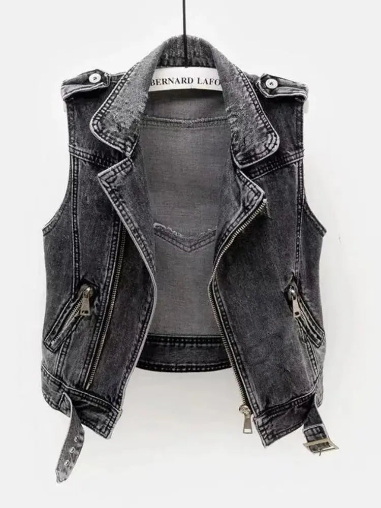 Denimvest for damer Motelys