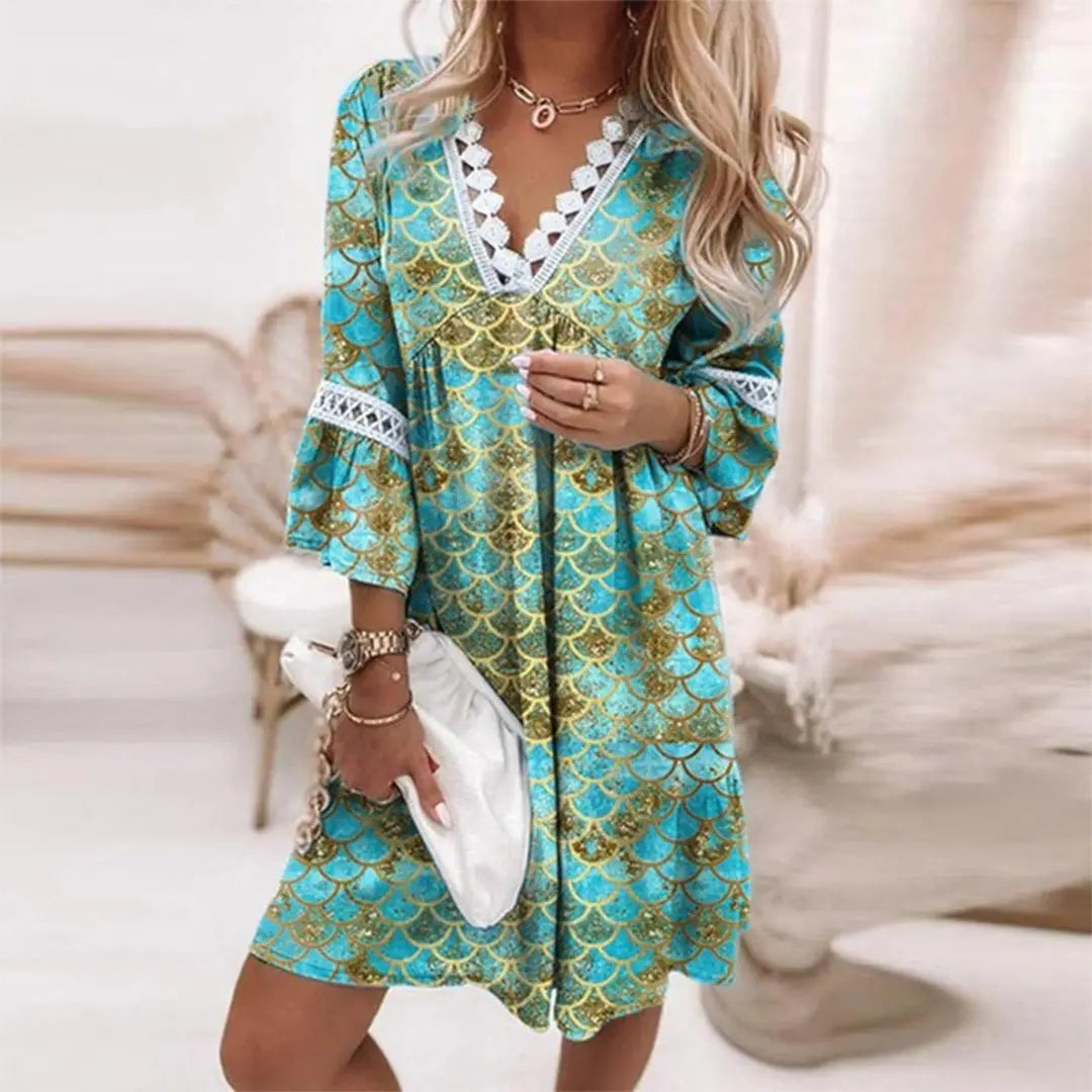 SunnyStyle - Fargerik Sommerkjole For Perfekte Dager Motelys