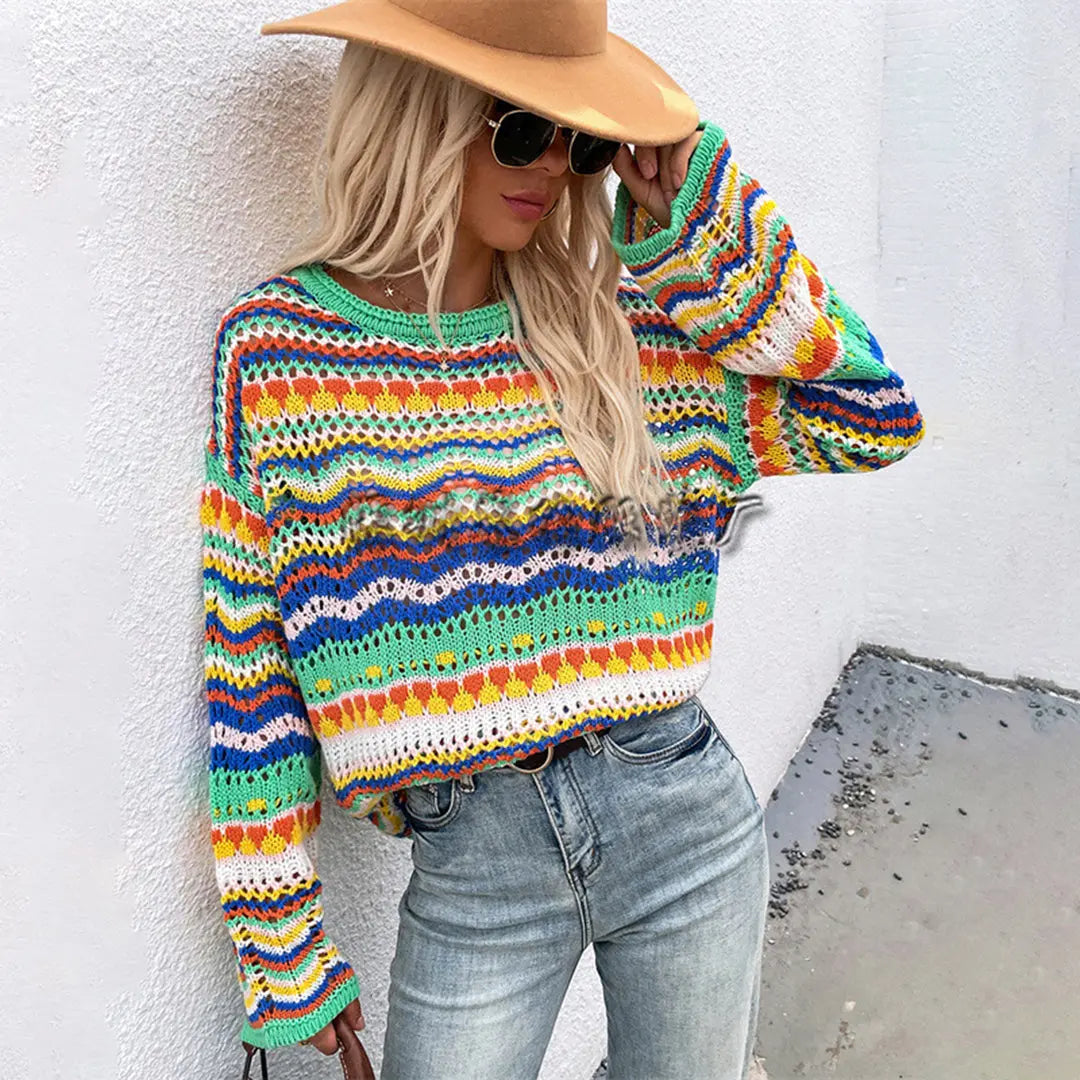 VividThreads - Fargerik Genser til Kvinner for Enestående Stil Motelys