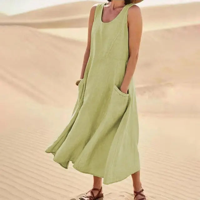 StyleVista - Elegant Lang Sommer Kjole For Solfylte Dager Motelys