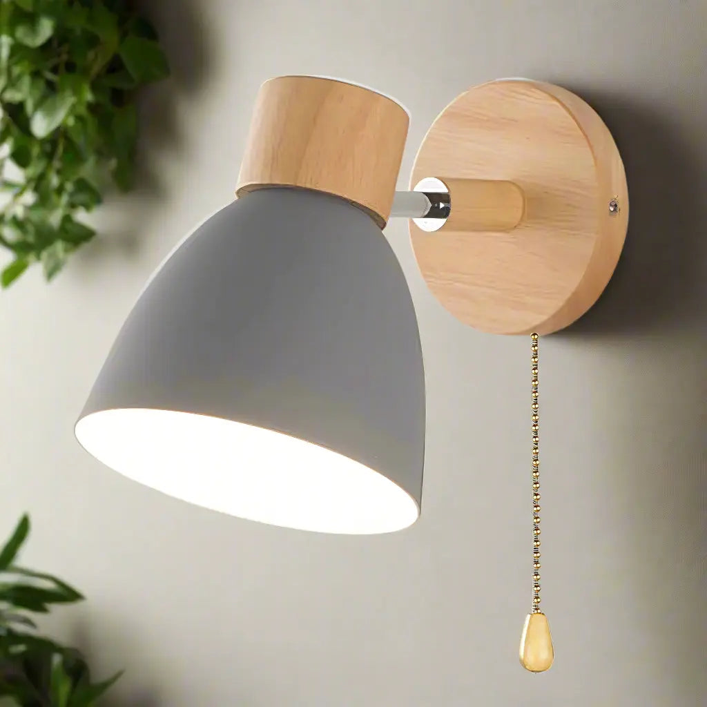 WoodLight - Stilig Vegglampe i Tre for Koselige Rom Motelys