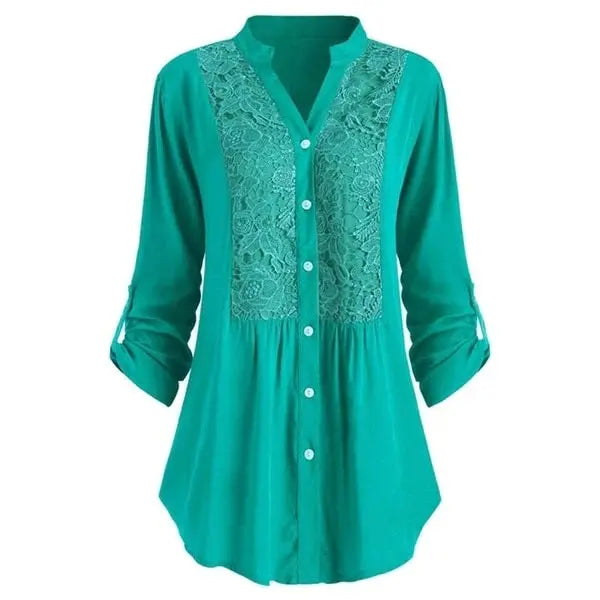 ChicFever - Lang Bluse med Puffermer for En Trendy Look Motelys