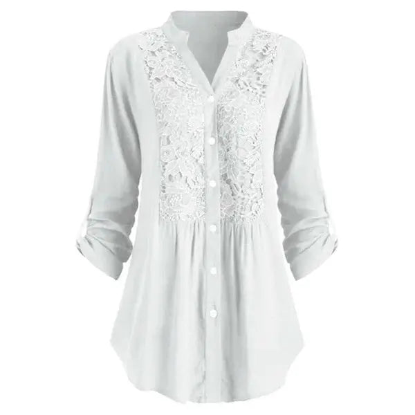 ChicFever - Lang Bluse med Puffermer for En Trendy Look Motelys