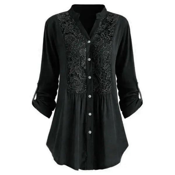 ChicFever - Lang Bluse med Puffermer for En Trendy Look Motelys