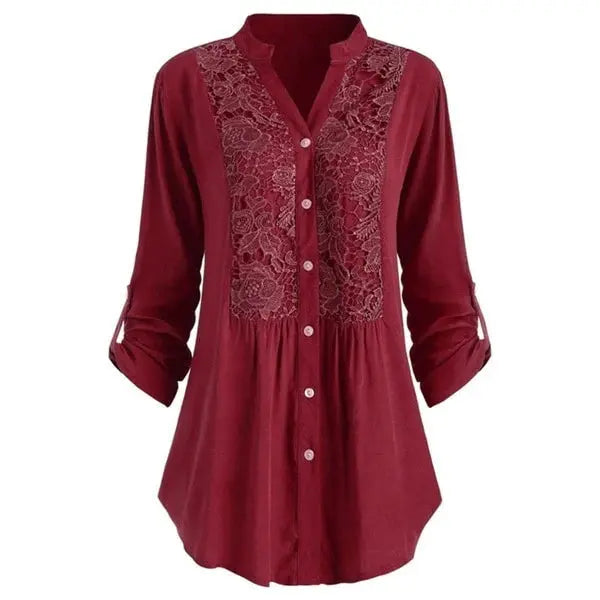 ChicFever - Lang Bluse med Puffermer for En Trendy Look Motelys