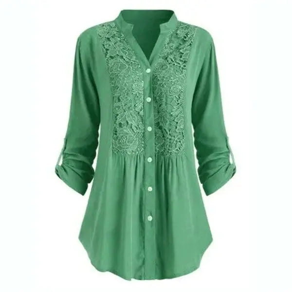 ChicFever - Lang Bluse med Puffermer for En Trendy Look Motelys