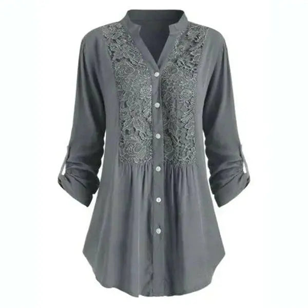 ChicFever - Lang Bluse med Puffermer for En Trendy Look Motelys