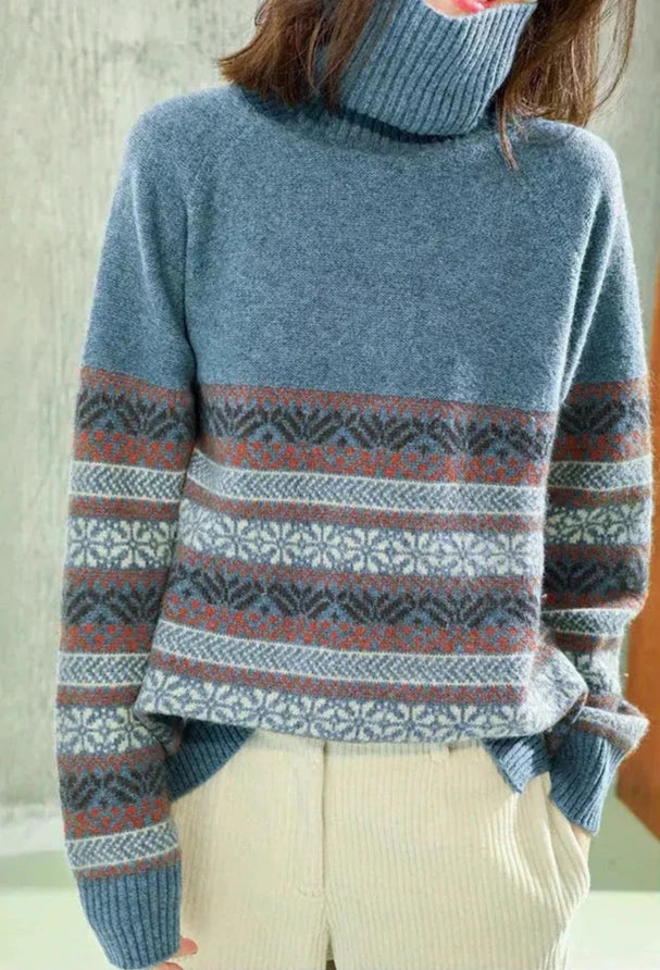 Retro Turtleneck til dame Motelys