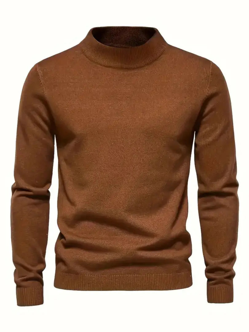Herre Langermet Turtleneck Genser - Casual og Varm for Høst og Vinter Motelys