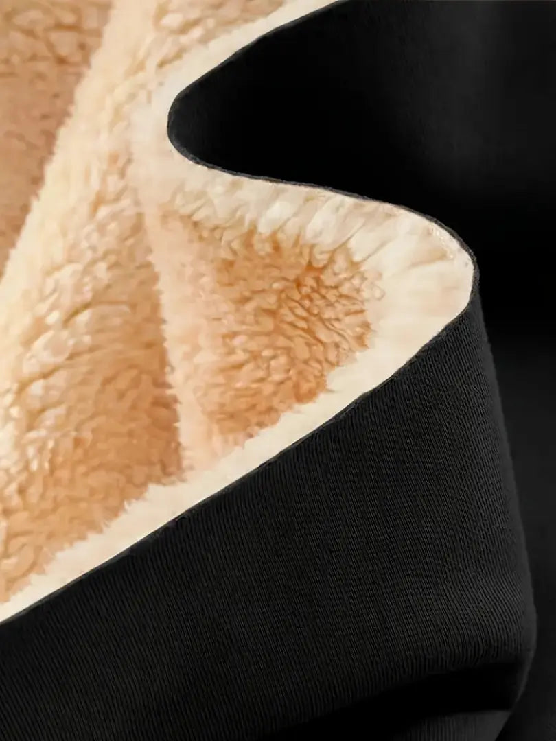 Herresweatshirt med Fleecefôr og Rund Hals - Avslappet Stil Motelys