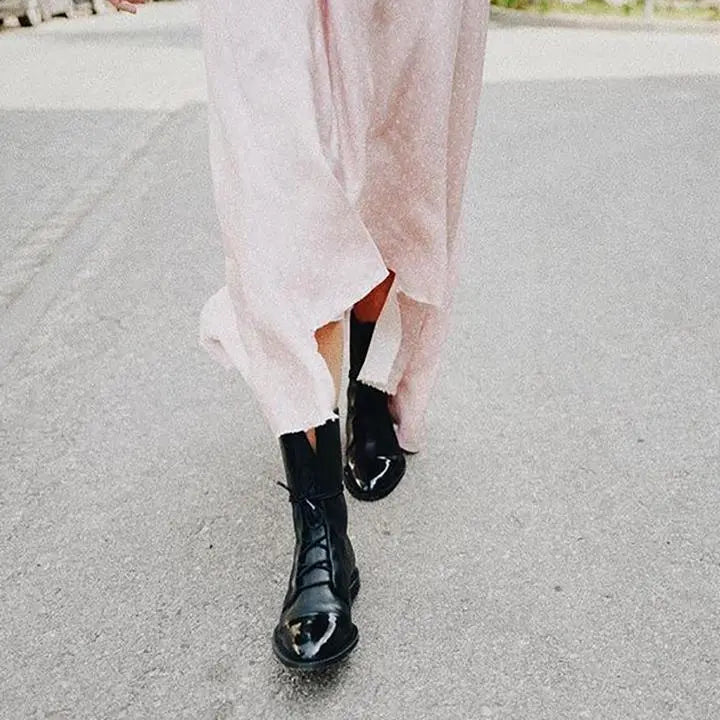 VintageVibes - Trendy Vintage-støvler for Kvinner Motelys