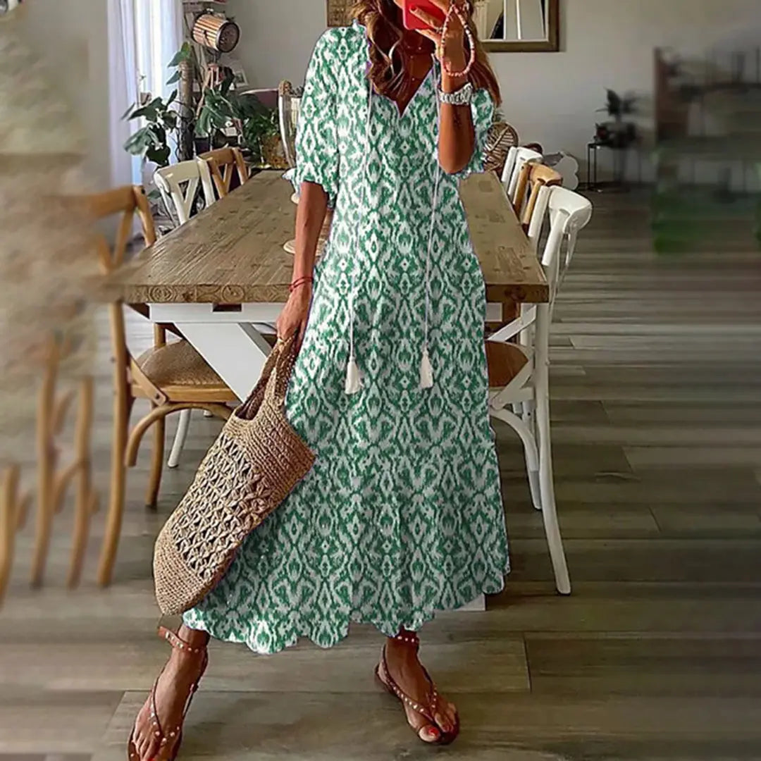ChicHues - Elegant Boho Maxikjole for En Uformell Stil Motelys