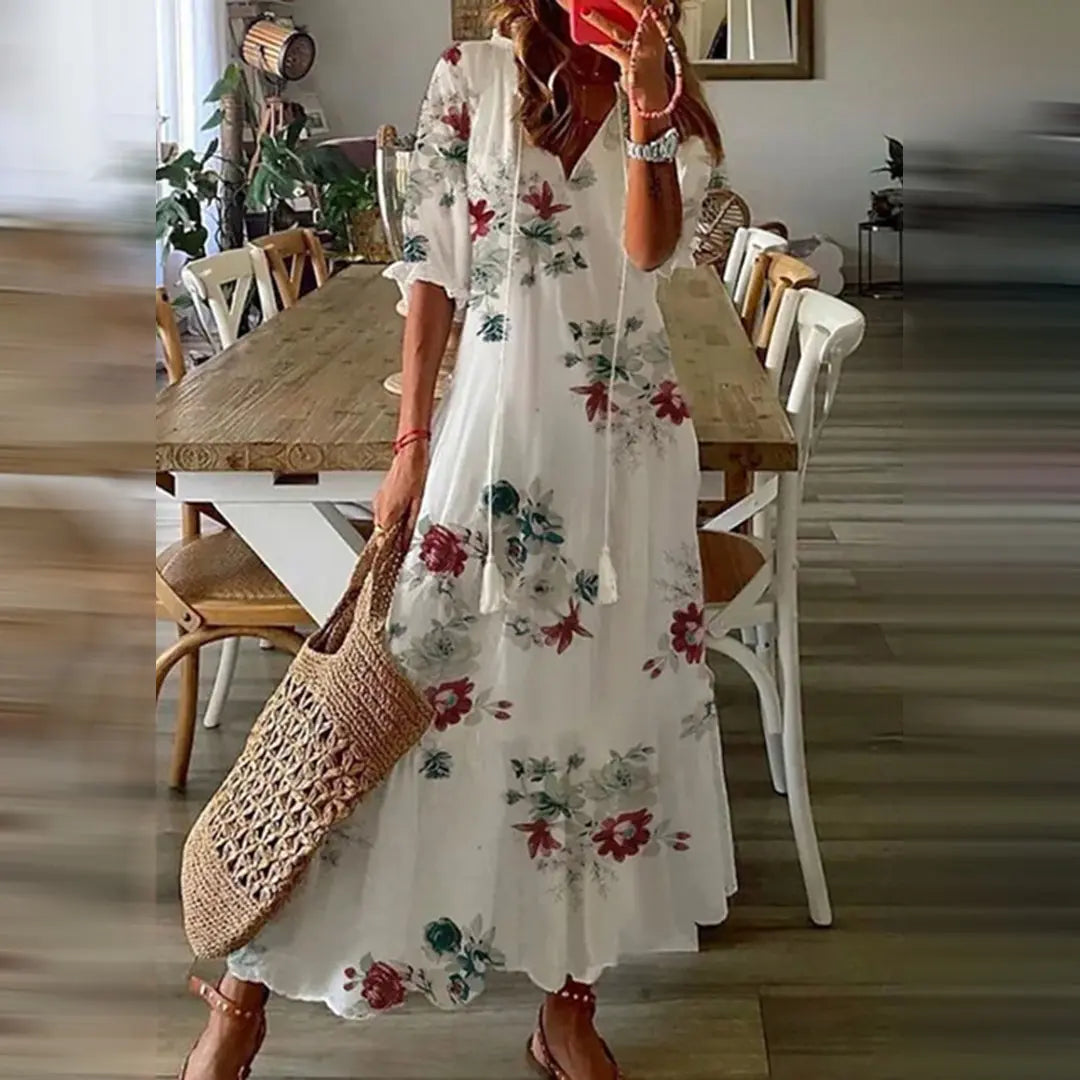 ChicHues - Elegant Boho Maxikjole for En Uformell Stil Motelys