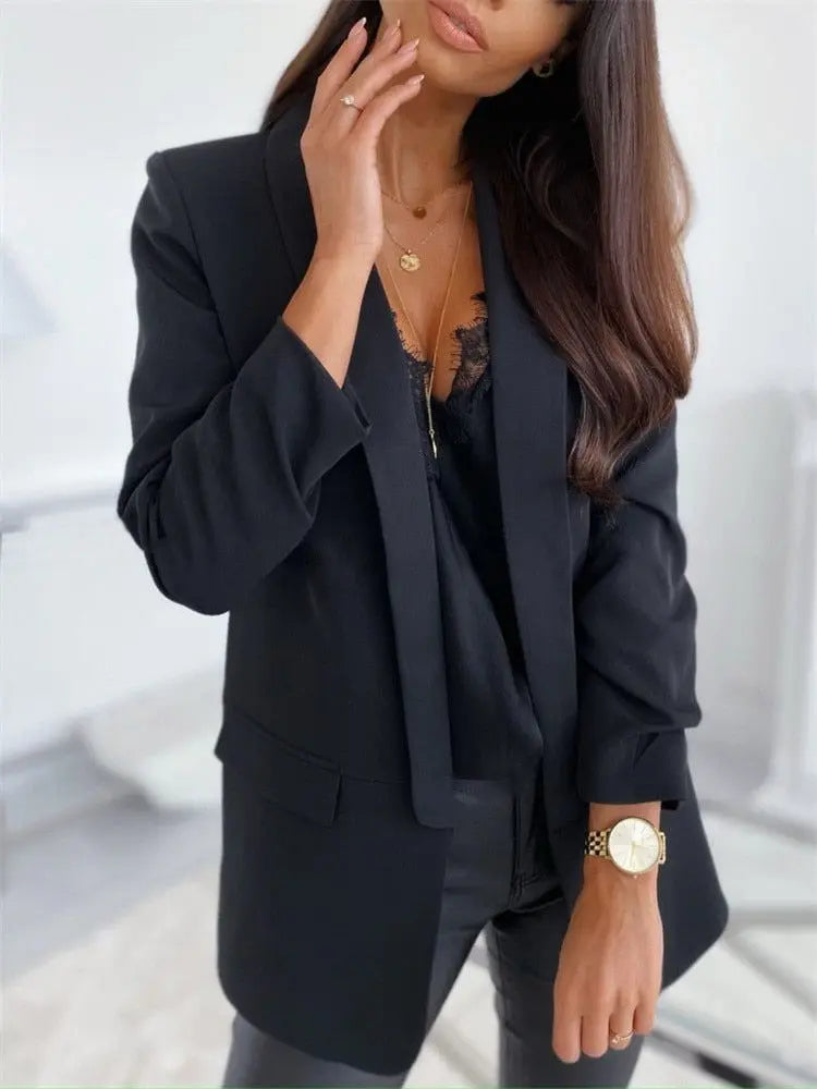 UrbanEase - Trendy Afslappet Blazer til Kvinder for Uformell Stil Motelys