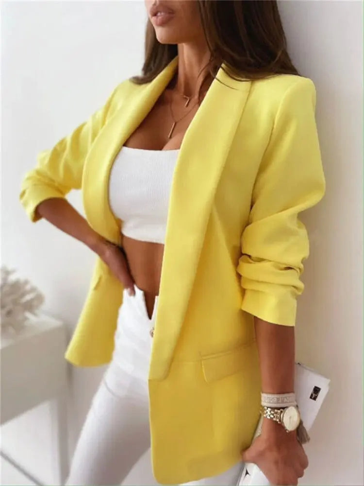 UrbanEase - Trendy Afslappet Blazer til Kvinder for Uformell Stil Motelys