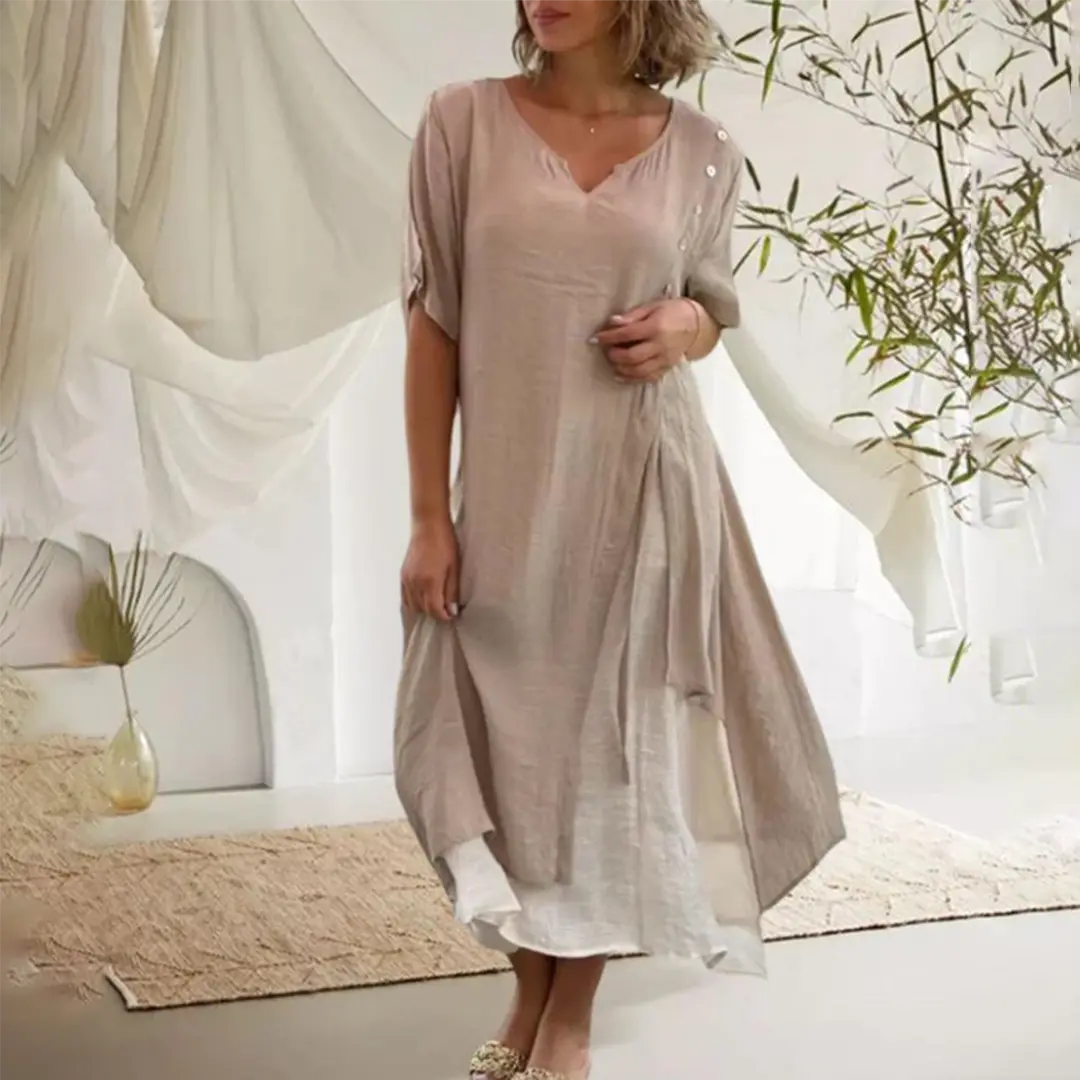 TrendyBloom - Stilren Vårkjole For En Frisk Look Motelys