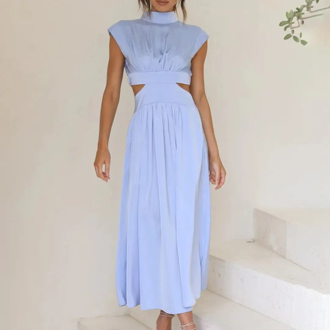 FashionFlair - Stilfull Ermeløs Kjole For Perfekte Sommerkvelder Motelys