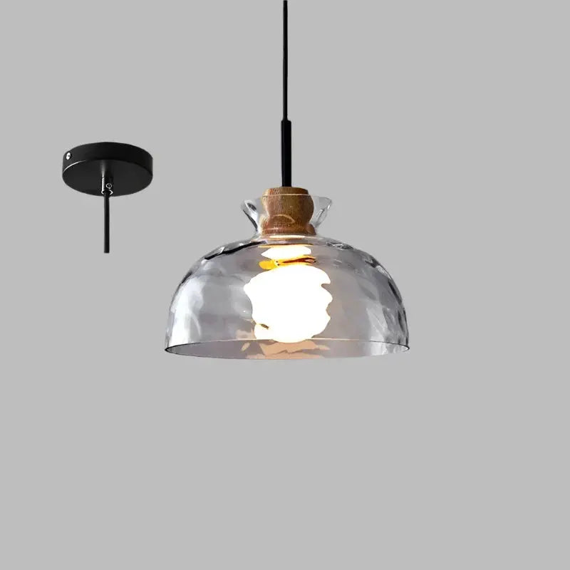 LuxeGlow - Stilig Glass Pendellampe i Treoppheng for Moderne Rom Motelys