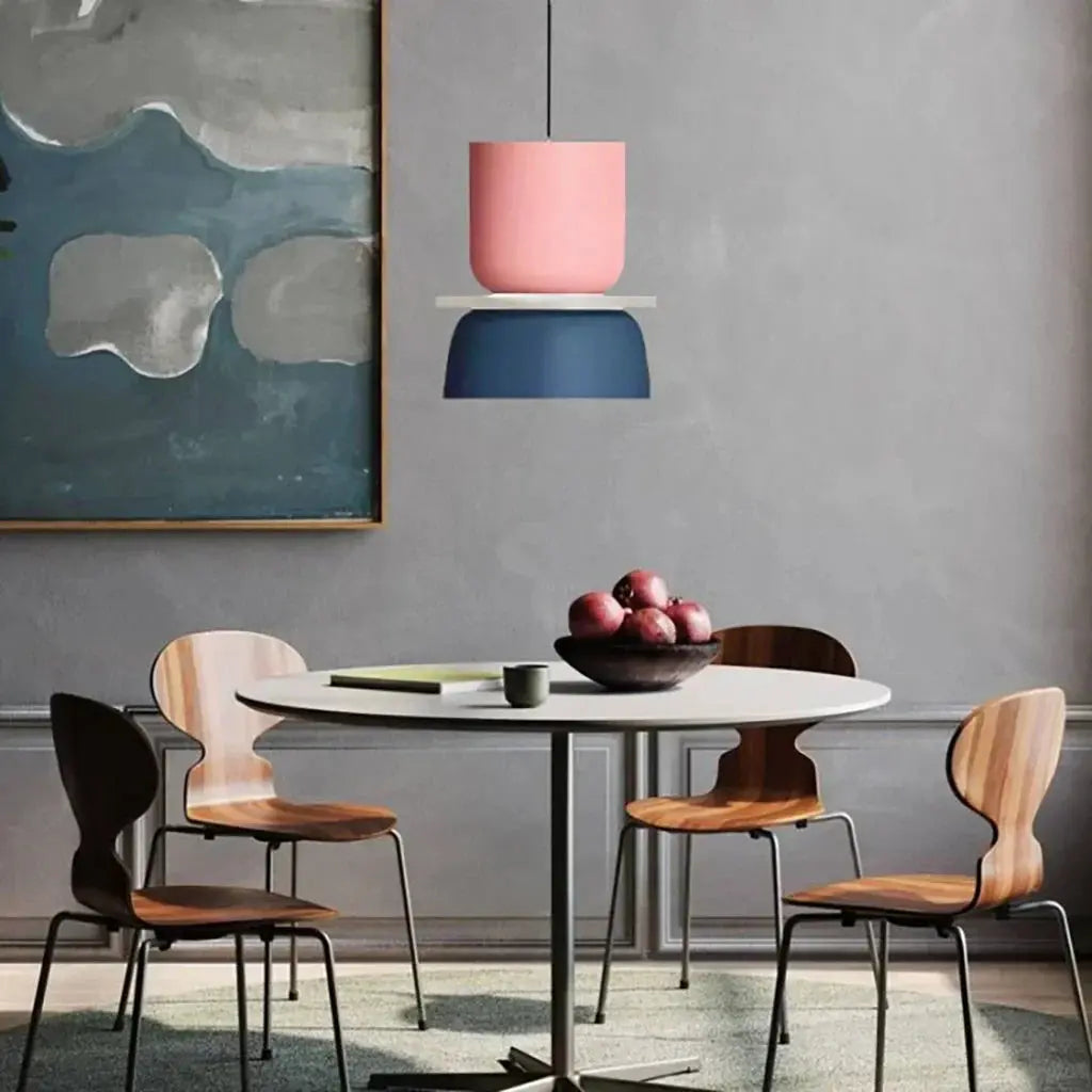 VibrantGlow - Color Block Pendellampe for Et Moderne Hjem Motelys