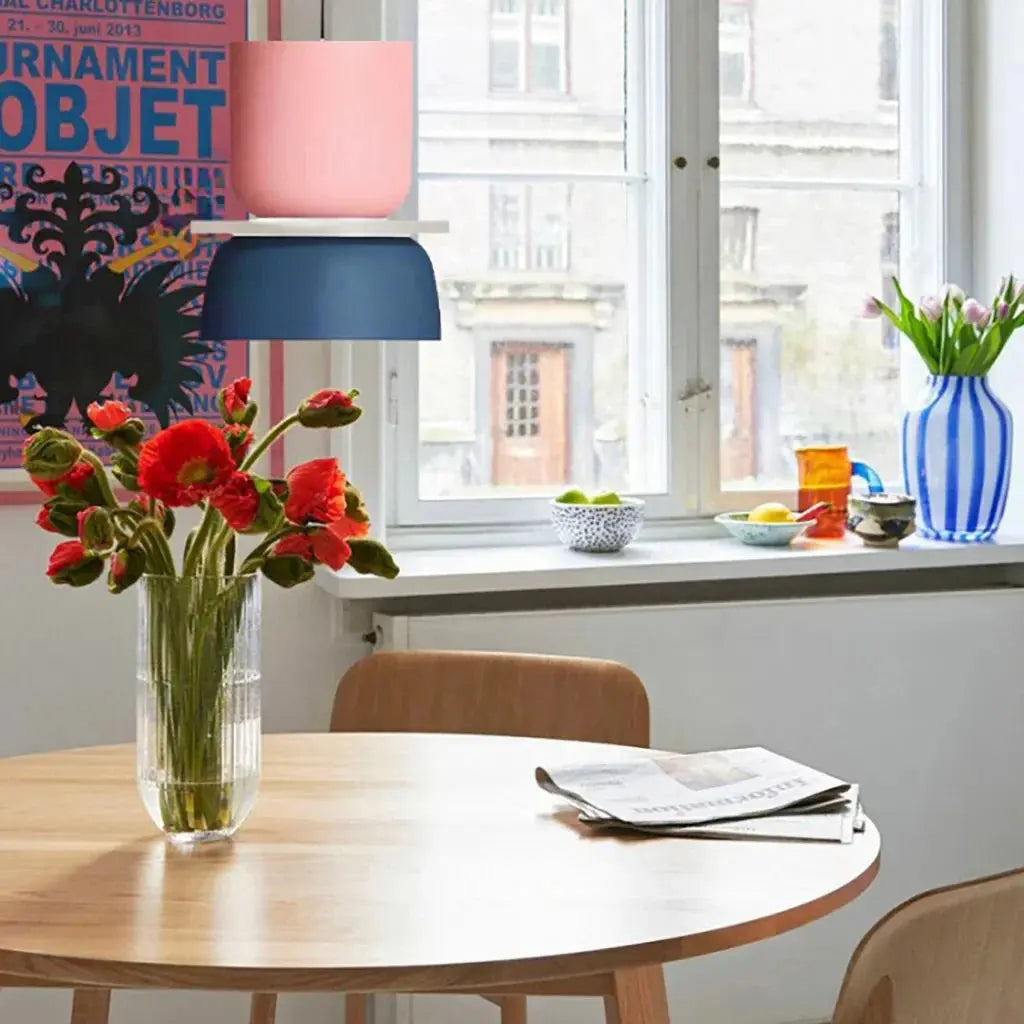 VibrantGlow - Color Block Pendellampe for Et Moderne Hjem Motelys