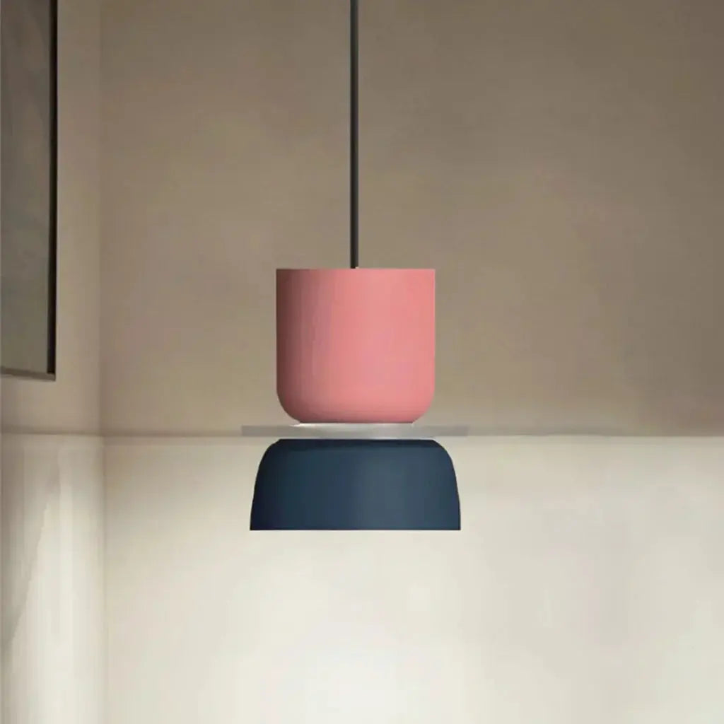 VibrantGlow - Color Block Pendellampe for Et Moderne Hjem Motelys