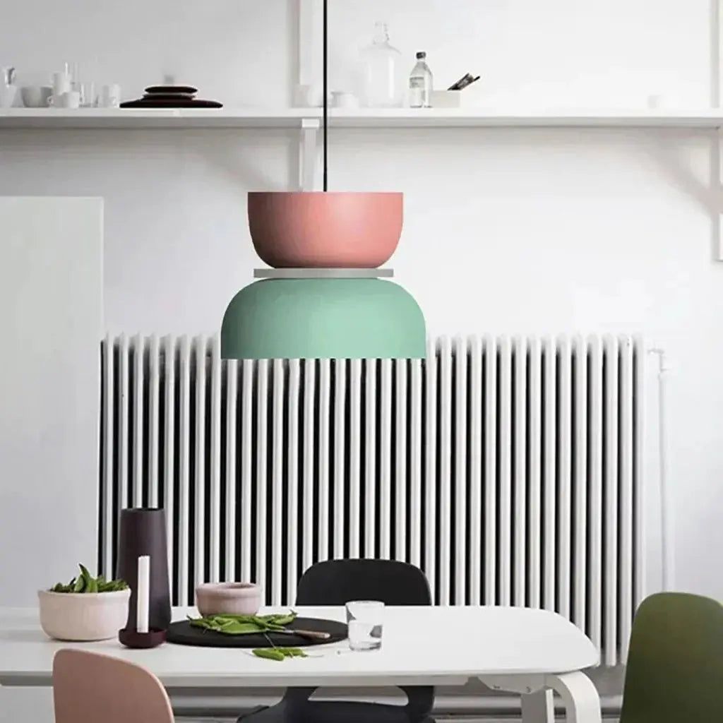 VibrantGlow - Color Block Pendellampe for Et Moderne Hjem Motelys
