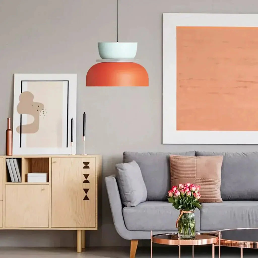 VibrantGlow - Color Block Pendellampe for Et Moderne Hjem Motelys