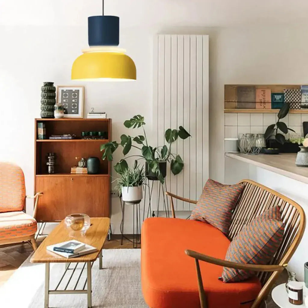 VibrantGlow - Color Block Pendellampe for Et Moderne Hjem Motelys