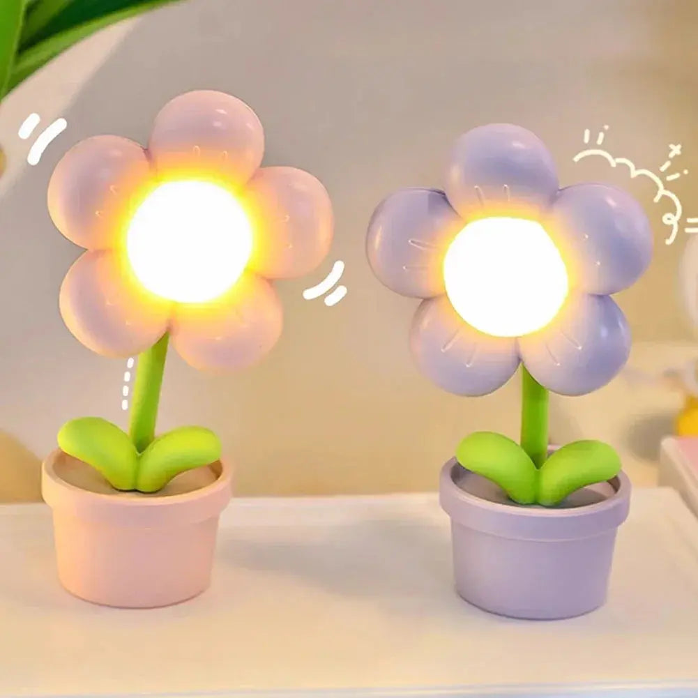 GlowPetal - Sjarmerende Blomsterformet Bordlampe for Koselig Belysning Motelys