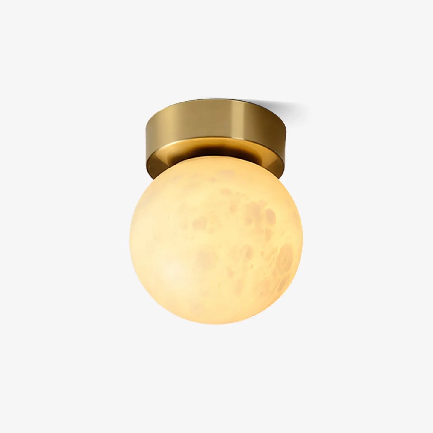 AuraGlow - Stilig Moon Alabaster Taklampe for Magisk Belysning Motelys
