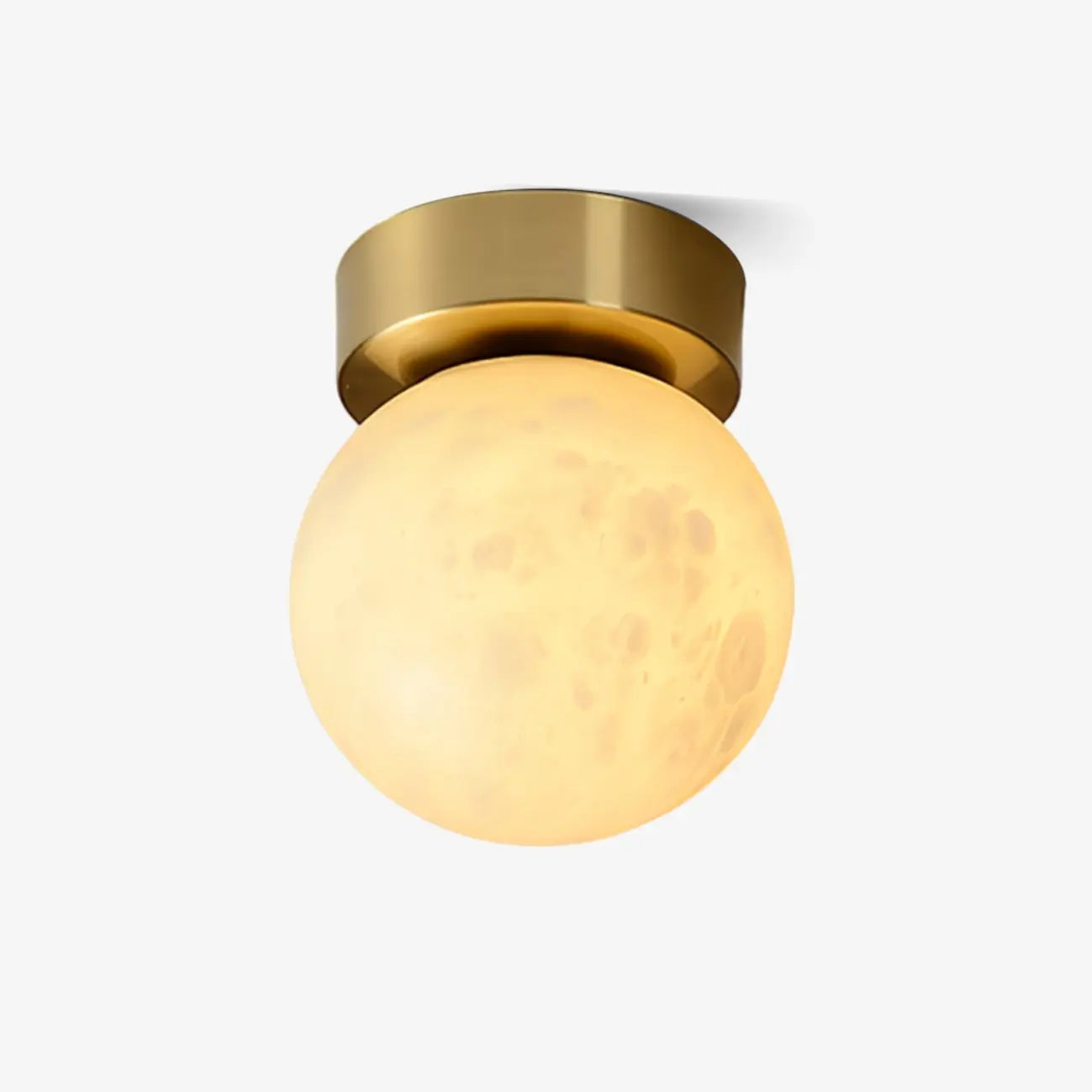 AuraGlow - Stilig Moon Alabaster Taklampe for Magisk Belysning Motelys
