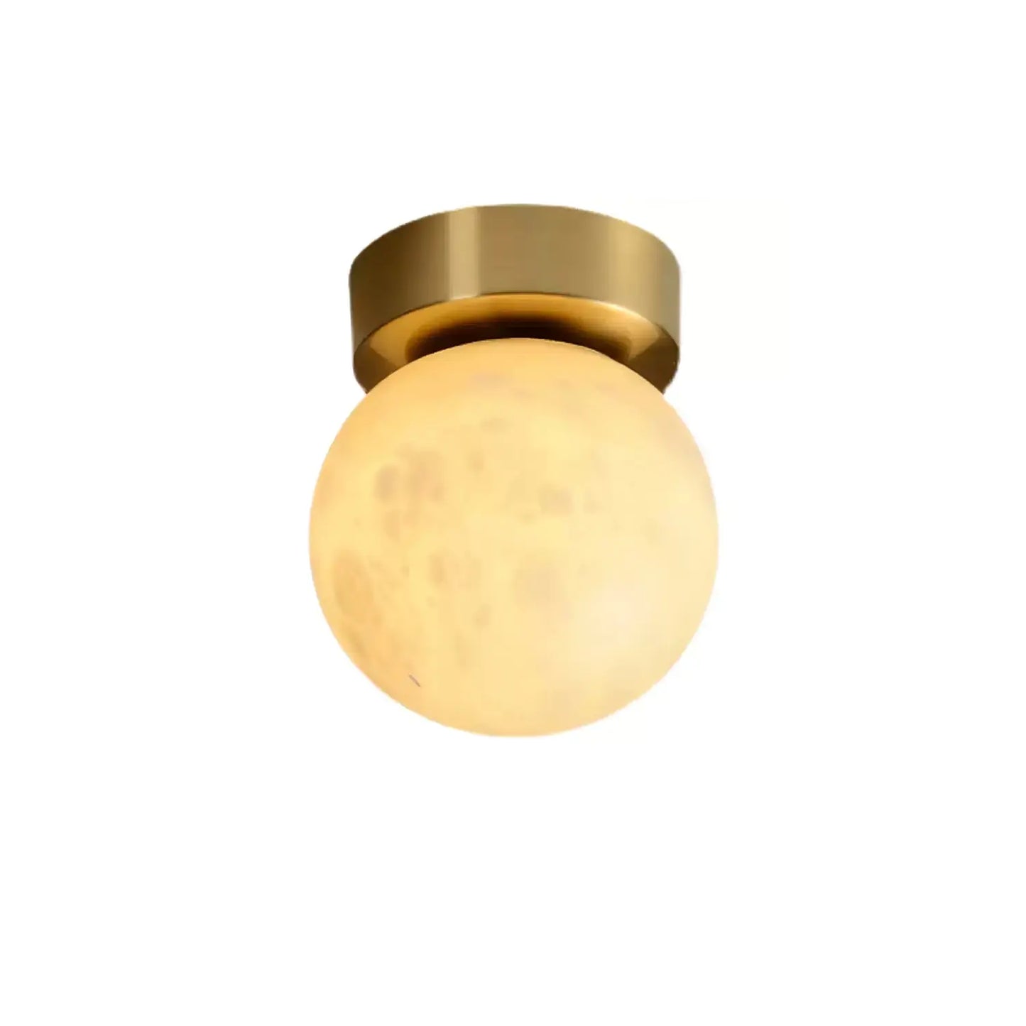 AuraGlow - Stilig Moon Alabaster Taklampe for Magisk Belysning Motelys